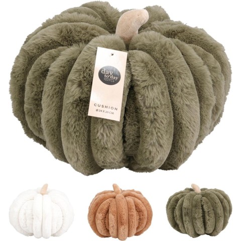 CUSCINO FORMA DI ZUCCA 24X20 3 COLORI